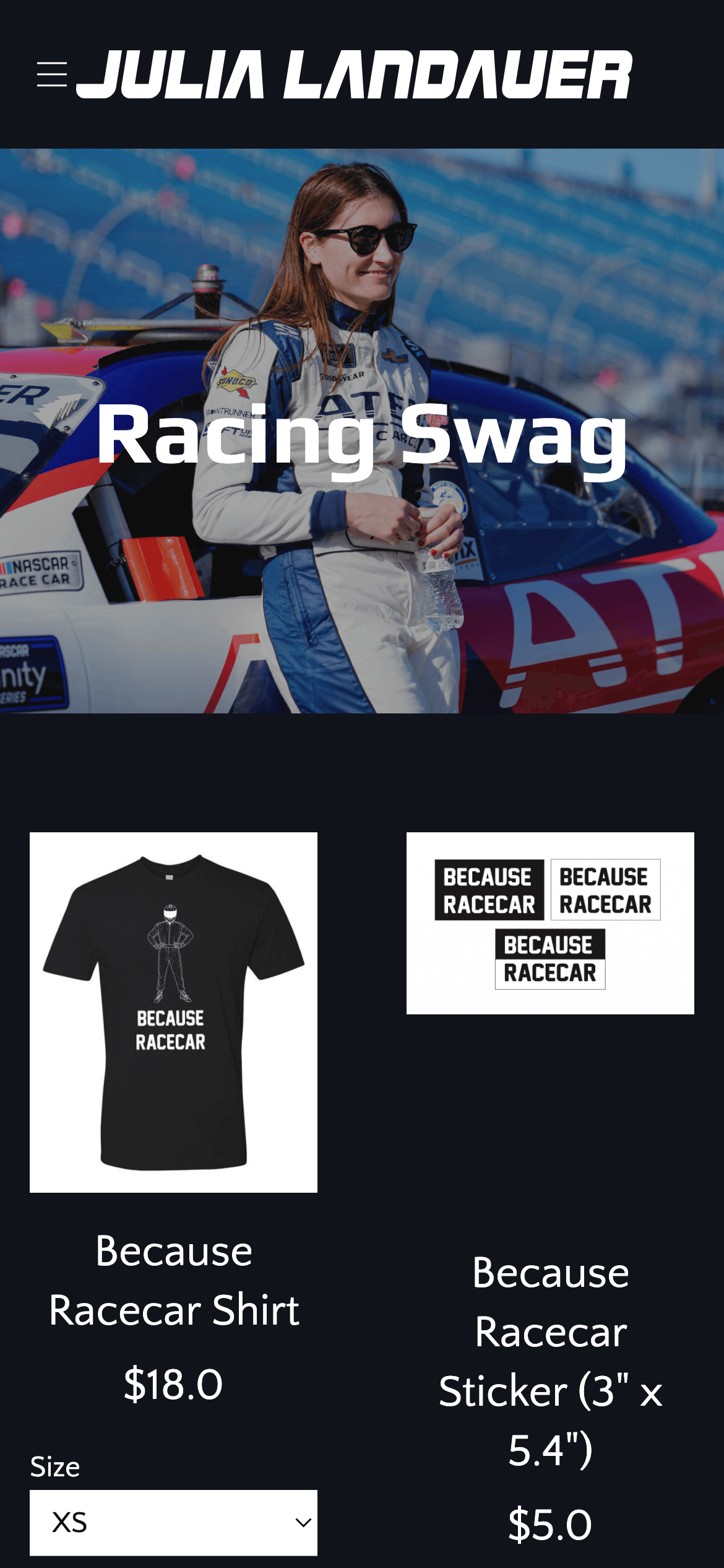 Julia Landauer Racing Showcase Image